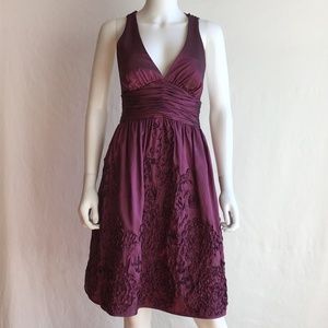 Adrianna Papell  Boutique Halter Eggplant Dress